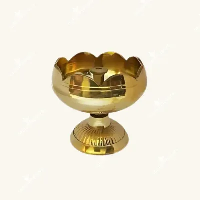 Brass Sun Flower Stand Diya
