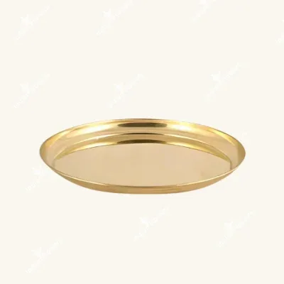 12-Inch china Brass Thali