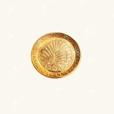 4-Inch Brass Prasad Plate