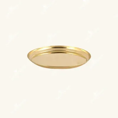 7-Inch Brass china Thali Plate