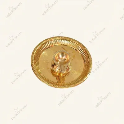 9-Inch Brass Mangalam Plate Set