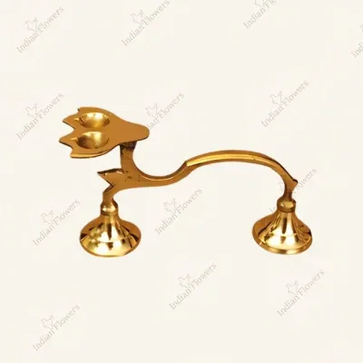 Brass Peacock Twin Stand Diya