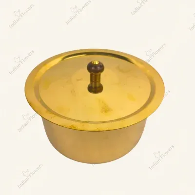 Brass Pooja Milk Pot with Lid
