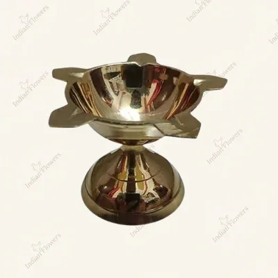 Brass Star-Shaped Diya Stand