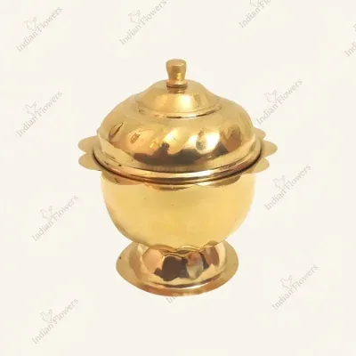 Traditional Brass Kumkum Box