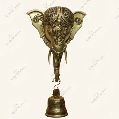 14-Inch Elephant Bell Wall Hanging